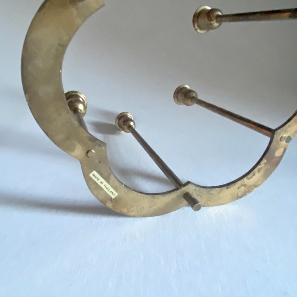 Large Vintage Brass Tabletop Candelabra Candlestick Holder | Holds 6 Candles - Picture 6 of 8
